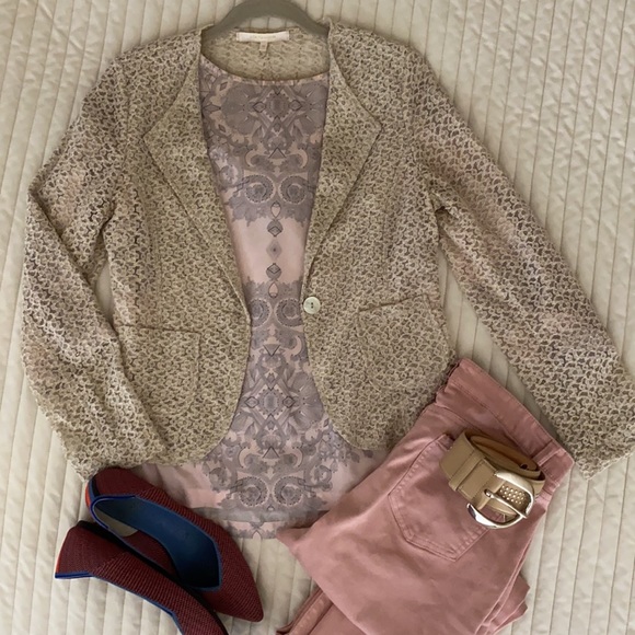 La Fée Maraboutée Beige Lace Jacket 🔥NWOT - Picture 2 of 7